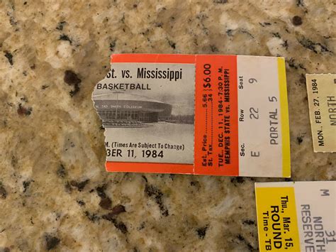 9 19821986 Memphis State Tigers Basketball Ticket Stubs NCAA TOURNAMENT ...