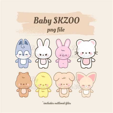 Cute Stray Kids Baby SKZOO Clipart | PNG, Transparent Background ...