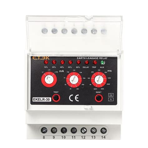 Earth Leakage Relay Adjustable Fault-Protection AC | Ubuy India