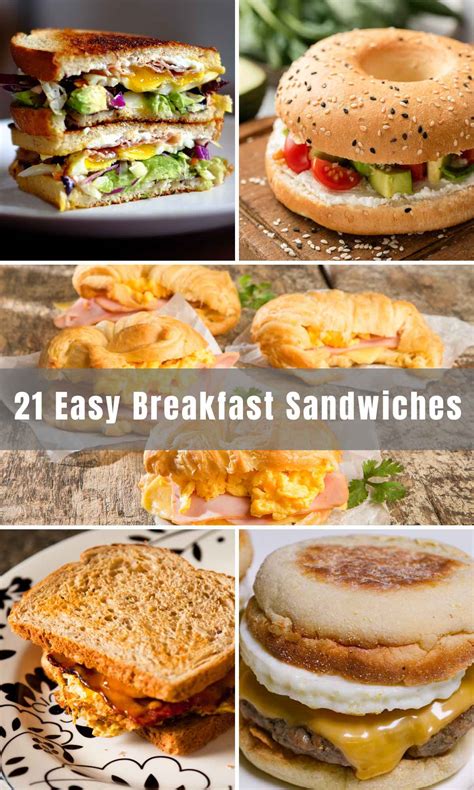 21 Easy Breakfast Sandwich Recipes for Busy Mornings - IzzyCooking