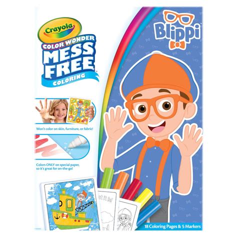 Crayola Color Wonder Blippi, Mess Free Coloring Pages & Markers, Gift ...