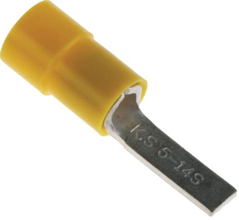 RS PRO | RS PRO Insulated Crimp Blade Terminal 14mm Blade Length, 4mm² ...