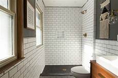 Subway Tile In Bathroom by Our Modern Subway Tile Bathroom Bright Green Door Subway Tile In Bathroom