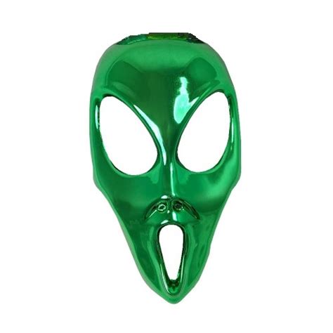 Metallic Green Alien Mask - Costume World