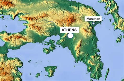 Marathon Greece Map 的图像结果