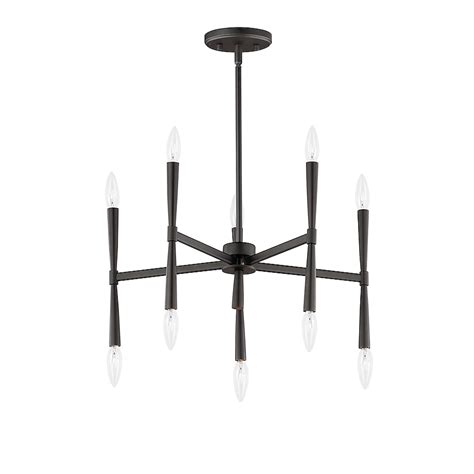 Maxim Lighting Rome 10-Light Matte Black Transitional Chandelier ...