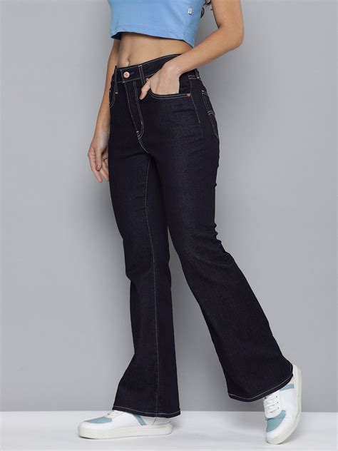 Women's 726 Blue Flared Fit High Rise Jeans – Levis India Store