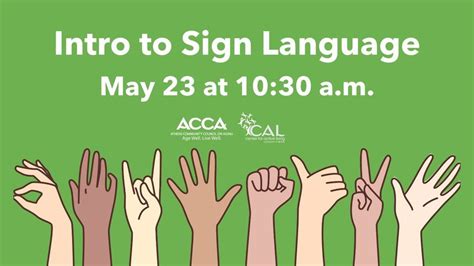 Intro to Sign Language Class with Ashlyn, Athens Community Council on ...