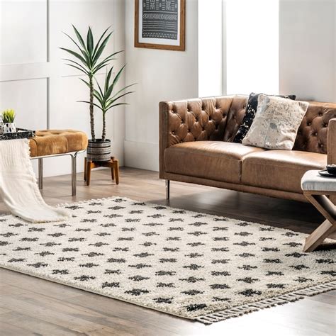 nuLOOM Diana 8 X 10 (ft) Off White Indoor Geometric Area Rug in the ...
