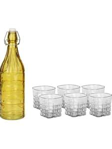 Somil Exquisite 7 -Piece Beverage Glass Serving Set/Lemon Set with ...