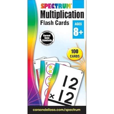 Buy Spectrum - Multiplication Flash Cards - 100 Cards for Basic ...