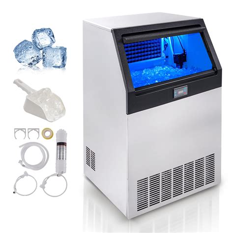 VEVOR Commercial Ice Maker Machine, 300LBS/24H Ice Machine with 88lbs ...