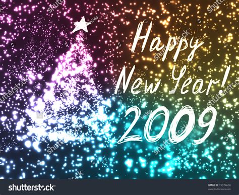 Holiday Lights Inscription "Happy New Year "2009" Stock Photo 19974658 : Shutterstock