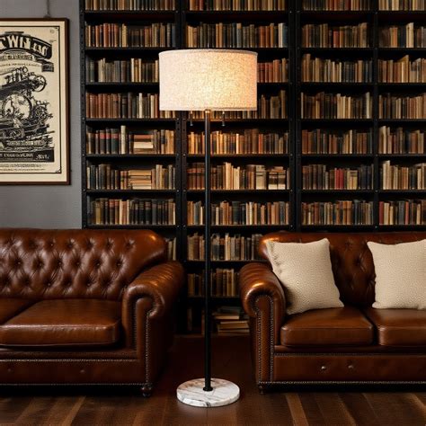 House of Hampton® 65'' Tall 2-Light Mid Century Modern Floor Lamp, Dual ...