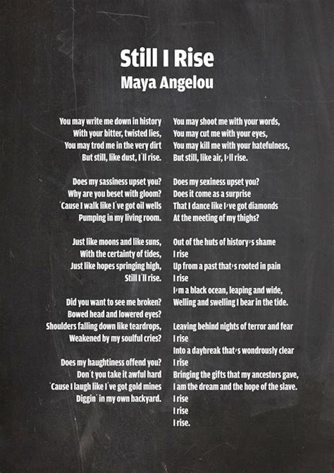 Still I Rise Still I Rise Poem Still I Rise Print Maya - Etsy
