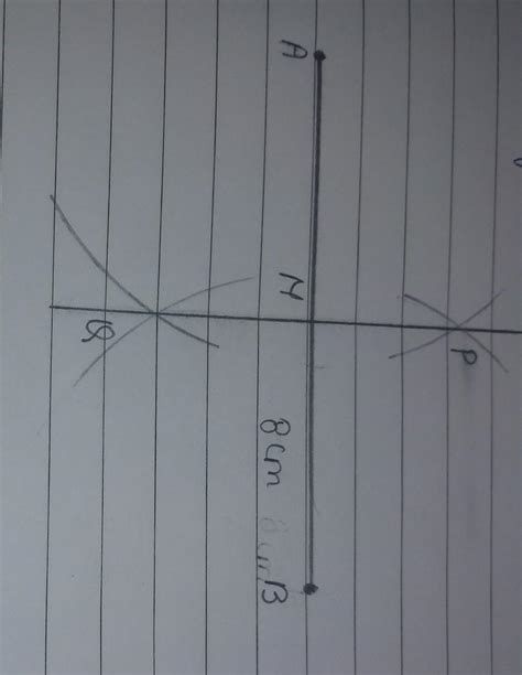 Draw a line segment of length 8 cm. bisect it and measure the length of ...