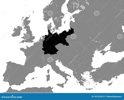 Map of German Empire stock vector. Illustration of europe - 181323473