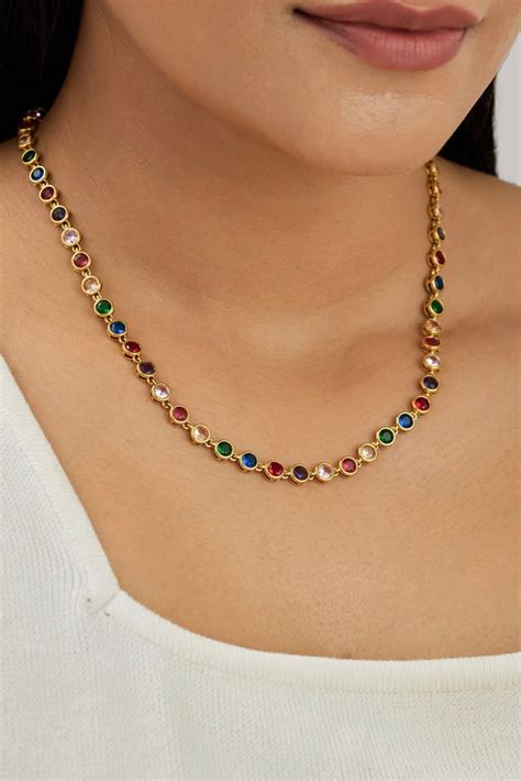 Buy Rina Necklace Waterproof 18K Gold Plated for Women Online | Amossh ...