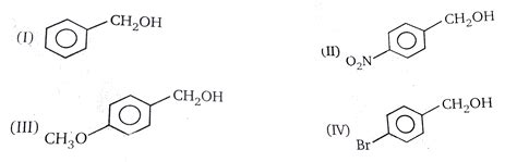 Consider the following alcohols, The order of decreasing reactivities ...