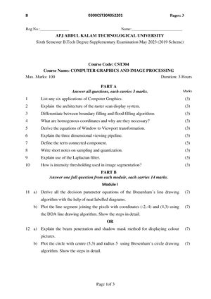 Cgip previous year questions - CST 304- COMPUTER GRAPHICS & IMAGE ...