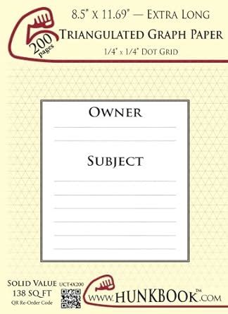 Buy Triangulated Graph Paper, 1/4" Dotted (UCT4X-200 pages): ExtraLegal ...