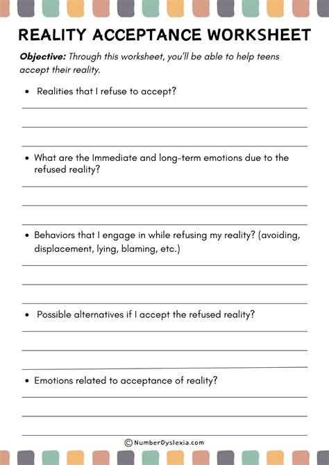 Printable dialectical behavior therapy worksheets for teenagers – Artofit