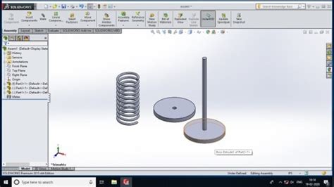 Making a Spring SolidWorks 2021 的图像结果