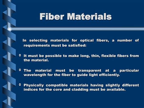 PPT - OPTICAL FIBERS: MATERIALS & FABRICATION PowerPoint Presentation ...