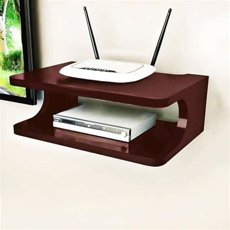 Indian Wooden TV Set top Box Stand | WiFi Router Holder Wooden Wall ...