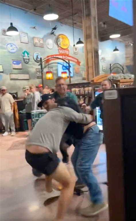 Texas Bass Pro Shops bathroom line turns into brawl, video shows