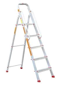 Prime Safe Pro 5steps (4steps + Platform) Foldable Aluminium Ladder for ...