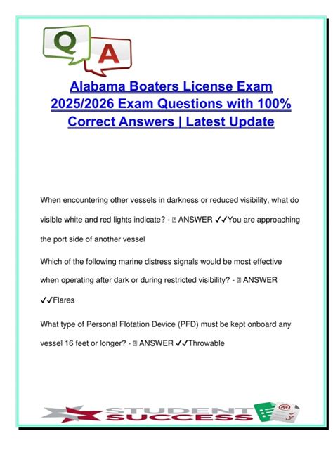 Alabama Boating Safety – License Exam Prep (2025/2026) – 50 Questions ...