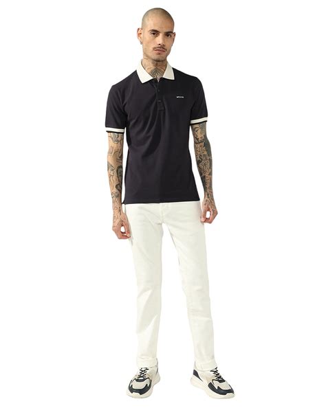 Slim Fit Contrast Collar Polo