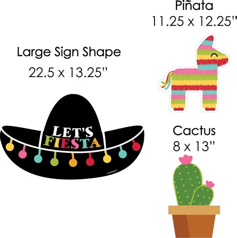 Buy Let's Fiesta - Yard Sign & Outdoor Lawn Decorations - Mexican ...