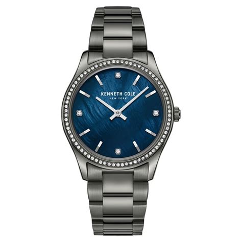 Buy Online Kenneth Cole Quartz Analog Blue Dial Stainless Steel Strap ...