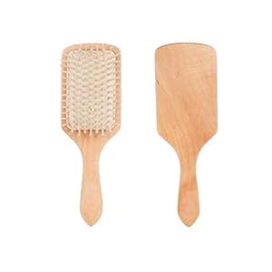 Buy RED SQUARE Hair Brush-Natural Wooden Brush, Detangle Tail Comb ...