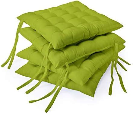 Buy Encasa Homes 2 pcs Chair Cushions 40x40 cm - Beige - Dyed Canvas ...