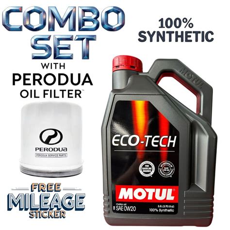 MOTUL ECO TECH OW20 FULLY SYNTHETIC ENGINE OIL 3.5 LITRE FOR PRODUA ...