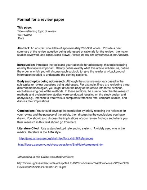 Free Printable Research Paper Templates [Outline And Citation] PDF, Word