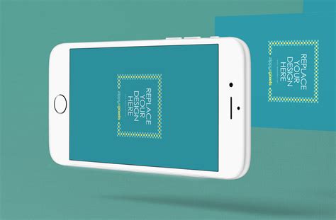 Floating Smartphone with Business Cards Mockup | ZippyPixels