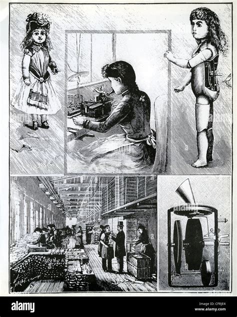 THOMAS EDISON (1847-1931) invented talking "phonographic" dolls. 1894 print shows internals ...