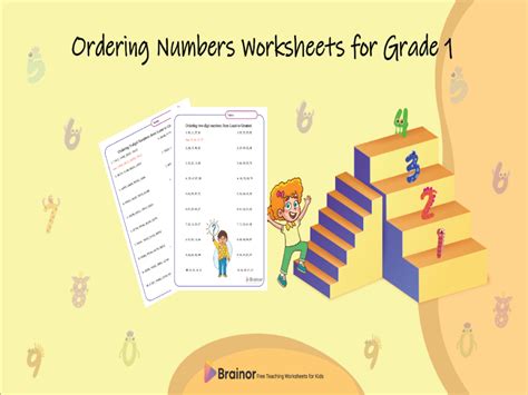Image result for Ordering Numbers First Grade Worksheet