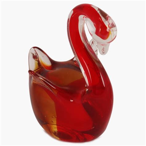 Buy Cosmos Glass Swan Figurine from Home Centre at just INR 499.0
