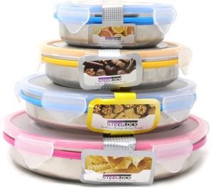 Steel Lock Steel Fridge Container - 250 ml, 450 ml, 750 ml, 1000 ml ...