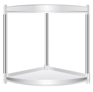 TNT Bathroom Organizer Rack/Corner Shelf for Bathroom (2 Shelf, White ...