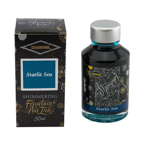 Diamine Shimmer Starlit Sea Ink - 50ml |Shop Online at Makoba| Diamine