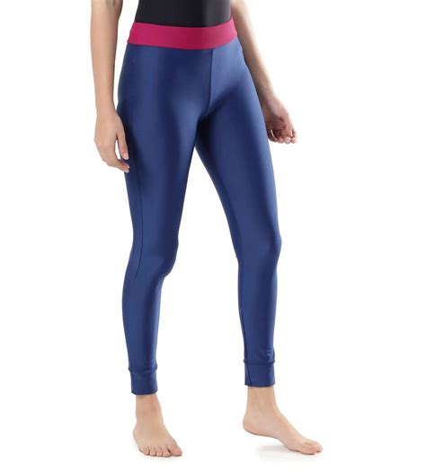 Buy Speedo Solid Contrast Legging-Ammonite-Berry SwimActive Online ...