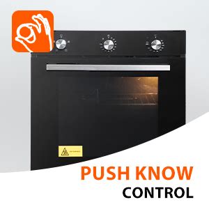 Faber 80L Black Finish Built-In Oven | Push/Pull Knob Control with ...