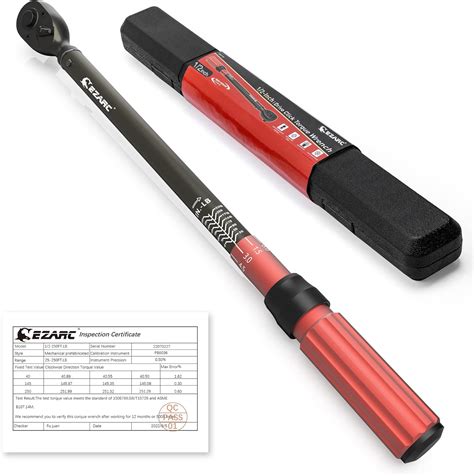 Buy EZRAC 1/2 Inch Drive Click Torque Wrench 25-250 Ft-Lb Car Torque ...