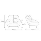 Buy Clarkson Premium Leatherette Camel Brown 1 Seater Sofa Online At Durian